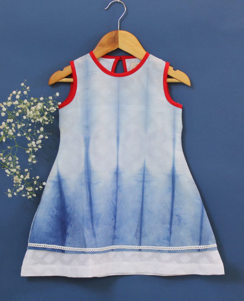 Blue Tie & Die Dress