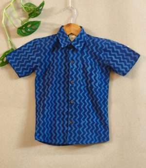 Indigo Zigzag Shirt